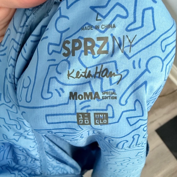 Men's Blue Patterned Jacket- Keith Haring - Uniqlo - Picture 6 of 6